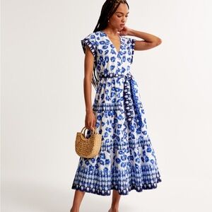 Abercrombie tie maxi dress NWT